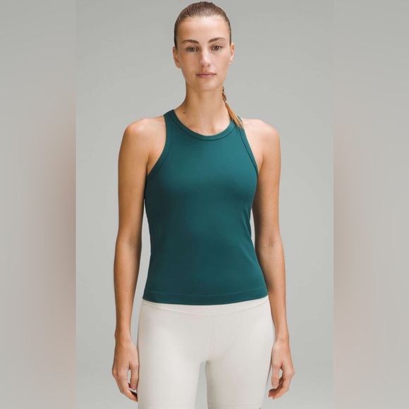 lululemon athletica Tops - ‼️SOLD‼️🆕Lululemon 🍋Align™ Waist-Length
Racerback Tank Top Colour Storm Teal 6